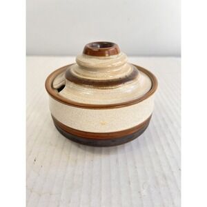 Denby Stoneware Potters Wheel Sugar Bowl Lid Jam Jar Condiment‎ Server England